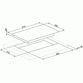 Индукционная варочная панель Smeg SIM631WLDR