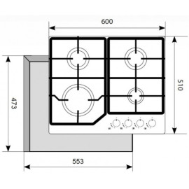 Газовая панель AKPO PGA 604 LGC wh