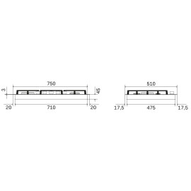 Варочная поверхность ILVE HCL75SCK/SS