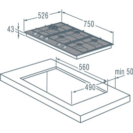 Газовая поверхность GORENJE GGS 75 WAX
