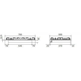 Варочная поверхность ILVE HCB70CN/SSC