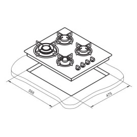 Газовая панель DARINA 1T18 BGM 341 11 AT