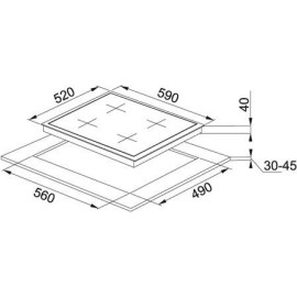 Варочная панель FRANKE 106.0301.092 FRANKE FHGS 604 4G BK C, черное стекло