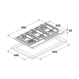 Варочная поверхность FULGOR Milano FUH 906 G DWK MBK