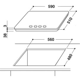 Поверхность WHIRLPOOL akt 424 wh