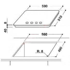 Встраиваемая газовая поверхность WHIRLPOOL AKT 6414/NB