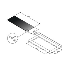 Варочная поверхность FALMEC PIANO INDUZIONE 88x40 Panoramic P01F8840.00#ZZZN400F