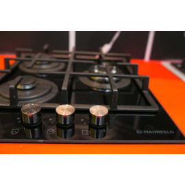 Газовая поверхность MAUNFELD mghg.43.12b_black glass (чёрное стекло)