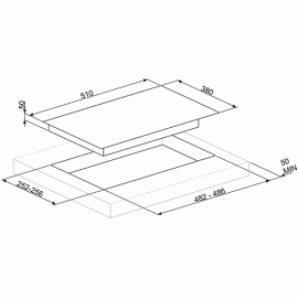 Газовая варочная панель Smeg PV631CNX