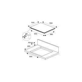 Варочная поверхность BERTAZZONI P604IM2B2NE-20