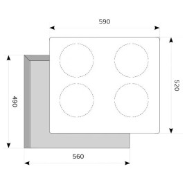 Индукционная панель LEX EVI 640 f bl