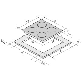 Рабочая варочная поверхность FORNELLI pv 6011 dolce ix