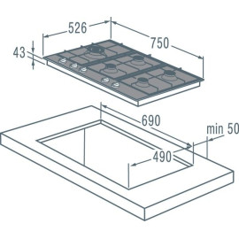 Варочная поверхность Gorenje GGS 75 WAB