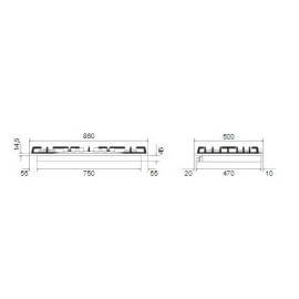 Варочная поверхность ILVE HCB906DN/SSG