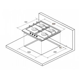 Варочная панель TEKA PAC 60 4G AI AL CI BLACK (40245108)