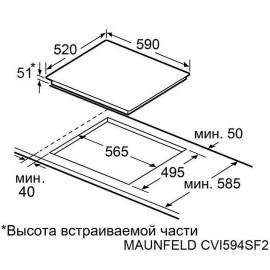 Варочная поверхность MAUNFELD CVI594SF2BG LUX Inverter
