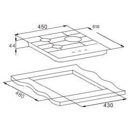 Варочная поверхность WEISSGAUFF HGG 451 BGH Nano Glass