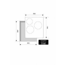 Варочная поверхность LEX EVI 430 WH