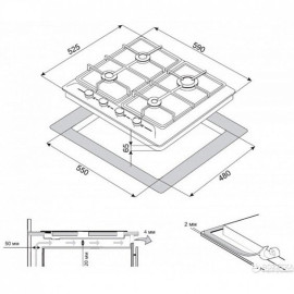 Варочная панель ZorG BP2 FW WH