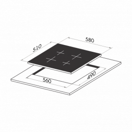 Поверхность MAUNFELD MPI58BCTL WH