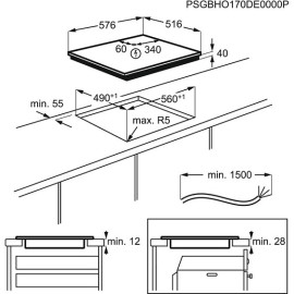 Варочная поверхность ELECTROLUX CLE6452KX