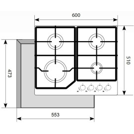 Газовая панель AKPO PGA 604 LXC