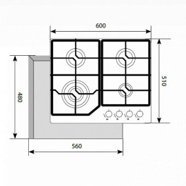 Газовая поверхность LEX GVG 640 BL