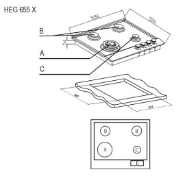Варочная поверхность EVELUX HEG 655 X