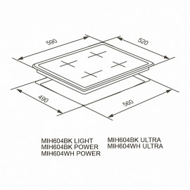 Варочная поверхность MEFERI MIH604BK MATT ULTRA