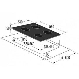 Индукционная стеклокерамич. панель Korting HI 6402 B