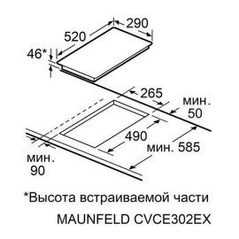 Варочная поверхность MAUNFELD CVCE302EXBK