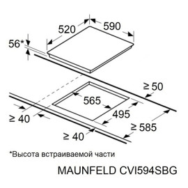 Варочная поверхность MAUNFELD CVI594SBG