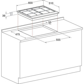 Встраиваемая газовая варочная панель Hotpoint-Ariston 9YPSN 645(AN) GH R/HA