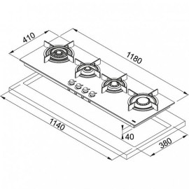 Варочная поверхность FRANKE FHCR 1204 3G TC HE BK C