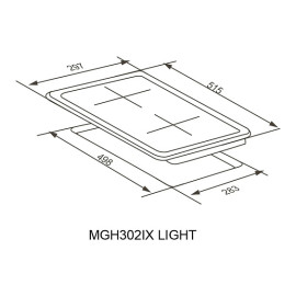 Варочная поверхность MEFERI MGH302IX LIGHT