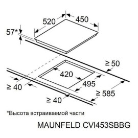 Варочная поверхность MAUNFELD CVI453SBBK