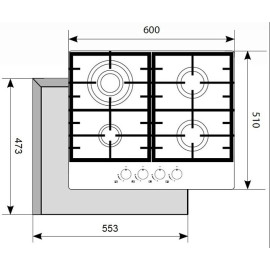 Газовая панель AKPO PGA 604 SGC-T WH