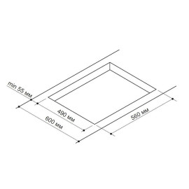 Встраиваемая газовая варочная панель Pyramida PFG 647 BLACK LUXE