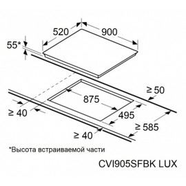 Варочная поверхность MAUNFELD CVI905SFBK LUX Inverter