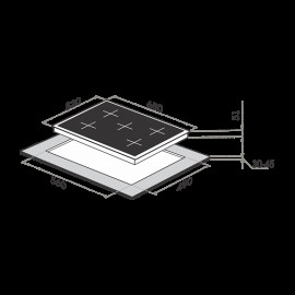 Газовая поверхность MAUNFELD mghg.75.13b_black glass (черное стекло)