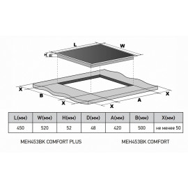 Варочная поверхность MEFERI MEH453BK COMFORT PLUS