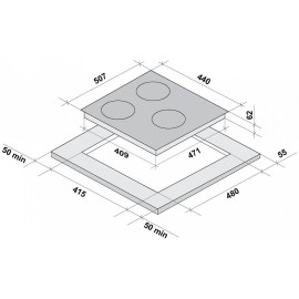 Варочная панель Fornelli PI 45 Inizio BL