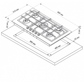 Варочная поверхность ELECTRONICSDELUXE GG51130245F TC-005