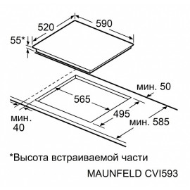 Варочная поверхность MAUNFELD CVI593SBBK Inverter
