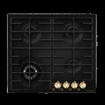 Газовая поверхность MAUNFELD mghe.64.74rig_black enamel (черная эмаль (антрацит)+золото)