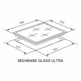 Варочная поверхность MEFERI MGH604WH GLASS ULTRA