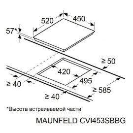 Варочная поверхность MAUNFELD CVI453SBBG