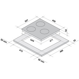 Варочная панель FORNELLI PI 45 INIZIO WH