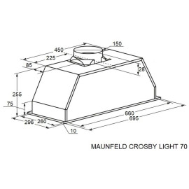 Вытяжка Maunfeld CROSBY Light 70 нержавейка