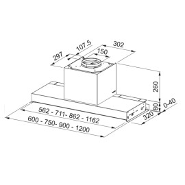 Вытяжка FABER IN-NOVA ZERO DRIP LITE A60 BK (305.0704.149)
